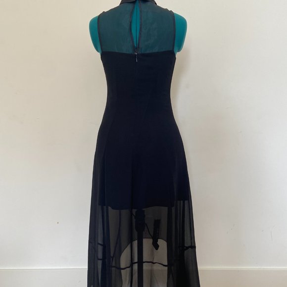 BCBGeneration Handkerchief Dress with Illusion Neckline & Collar - Picture 6 of 9